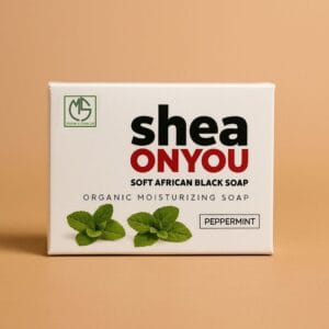 Shea On You Soft African Black Soap - Peppermint