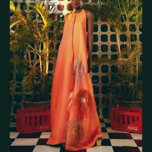 Odio Mimonet Haute Couture - Sunset Blossom Maxi Dress