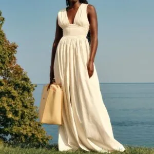 Andrea Iyamah - Ivory Maxi Dress