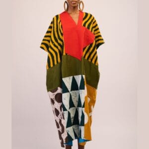 Dye Lab Agbada - Olive Green Earth Canvas