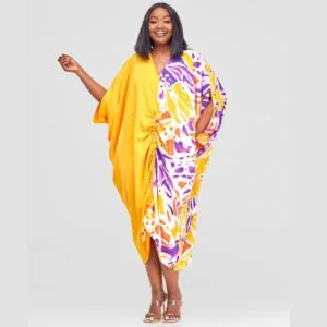 Zoë Qu’an - Sunset Splash Colorblock Kaftan